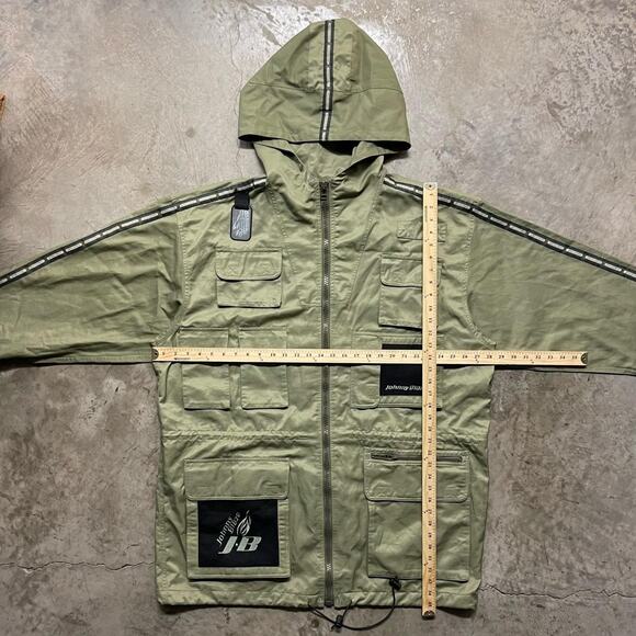 Vintage 1990s Johnny Blaze Anorak Trench Coat Full Zip Jacket Mens 2XL - Picture 4 of 5